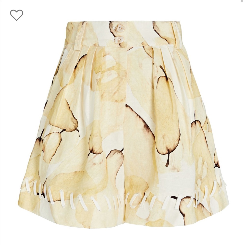 NEW WITH TAGS- Aje Unlace Pear Linen Shorts
